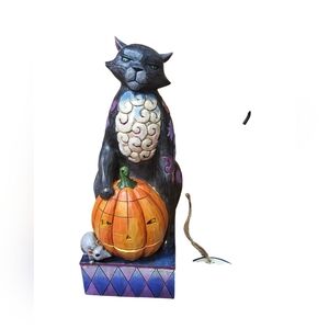 Jim Shore Heartwood Creek “Scaredy Cat” Halloween Figurine #4015694‎ – Black Cat